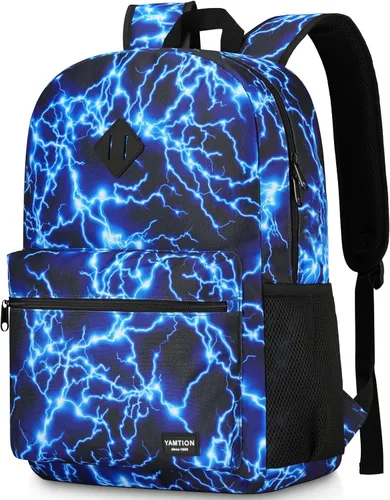 Vista 20 de YAMTION Mochila escolar, mochila clásica unisex para adolescentes con puerto USB para escuela secundaria, universidad, oficina, trabajo, viajes