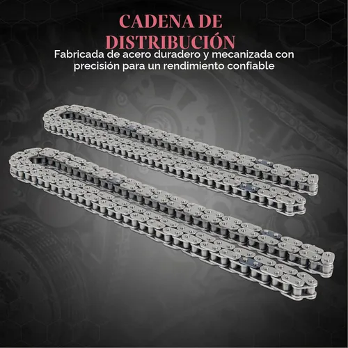 Vista 6 de Kit de cadena de distribución 94201S con tensor, riel de guía, piñón de manivela, piñón de eje Compatible con Chevy Malibu Equinox Buick LaCrosse L4