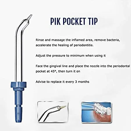 Vista 3 de Puntas de repuesto para irrigador dental Waterpik, repuesto de punta de irrigador de agua de alta presión, compatible con irrigador oral Waterpik