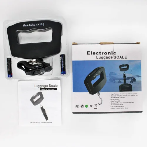 Vista 9 de AFUNTA Báscula de equipaje de 110.2 lbs y 0.35 oz, 2 básculas de equipaje digitales de mano para maletas, báscula digital electrónica para colgar