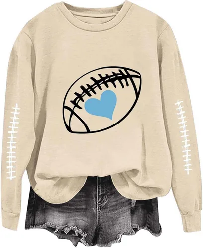 Vista 26 de Women's Oversized Sweatshirt, Long Sleeve Sweatshirts Crewneck Printed Pullover Tops, S-3XL