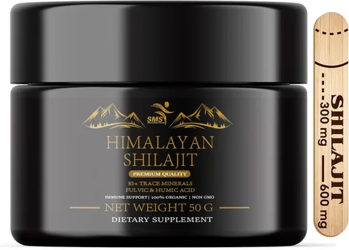Vista 8 de Shilajit - Resina del Himalaya – Shilajit 100% puro de grado dorado con ácido fúlvico y más de 85 oligoelementos complejos para energía y apoyo