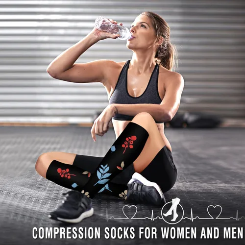 Vista 28 de Bluemaple 6 Pack Copper Compression Socks for Women and Men Circulation-Best Support for Medical, Running,Nursing,Athletic