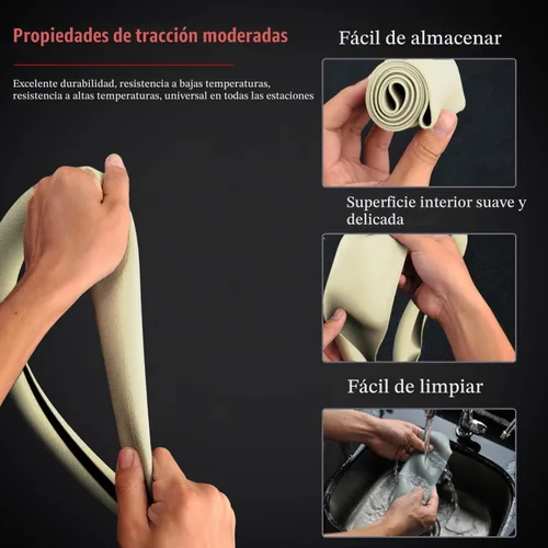 Vista 4 de JDDRY Funda para volante, protector de silicona para volante, funda universal para volante de vehículo, funda protectora para volante