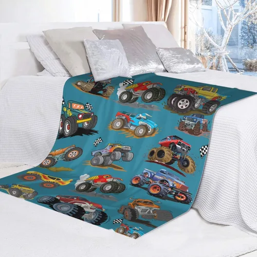 Vista 53 de Manta de bebé con texto en inglés «Just A Boy Who Loves Trucks» para niños y niñas, manta súper suave para envolver al recién nacido, acogedora