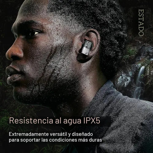 Vista 5 de Status Between 3ANC Onyx - Auriculares inalámbricos True con cancelación activa de ruido, color negro, iPhone y Android ANC, auriculares