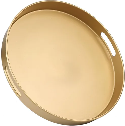 Vista 18 de Bandeja azul para mesa de café, bandeja decorativa rectangular de plástico con asas para entretenimiento, patio al aire libre, sala de estar