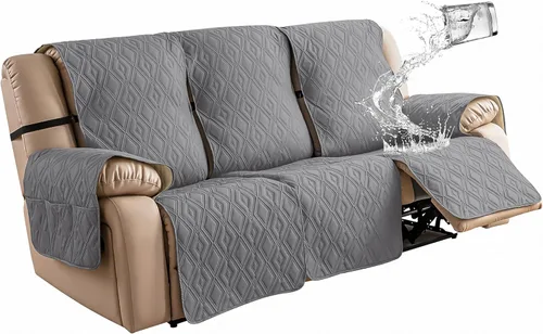 Vista 14 de Genina - Funda impermeable para sillón reclinable de dos plazas, funda antideslizante para sofá, funda para sofá reclinable de 2 plazas, funda