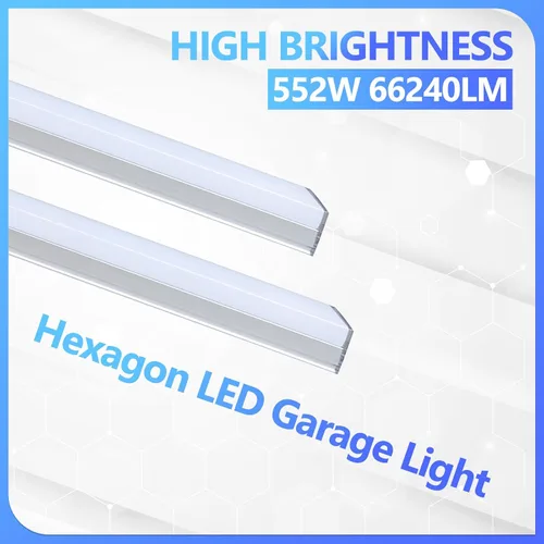 Vista 4 de ALLYES - Luces hexagonales de garaje, luces de techo súper brillantes, con interruptor inteligente, 3000 K/4500 K/6500 K, luz de techo para taller