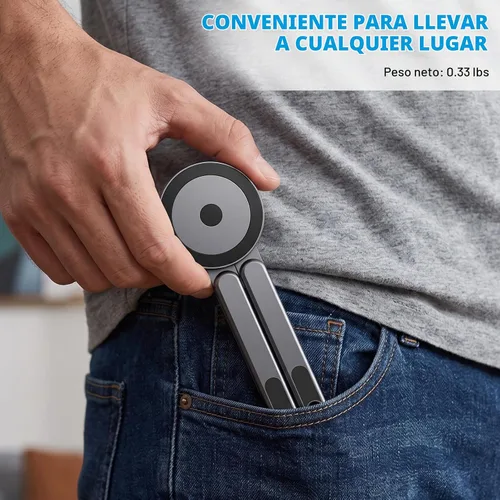 Vista 6 de Soporte portátil para portátil, elevador ajustable plegable magnético para Gris