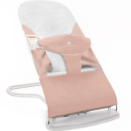 Vista 10 de ComfyBumpy Asiento Ergonómico Rebotador para Bebé - Estuche de Transporte de Viaje Adicional - Silla Rebotadora Segura y Portátil con Posiciones