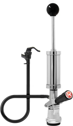 Vista 3 de Kegco Bomba de barril de 4" con mango de palanca para barriles domésticos del sistema D