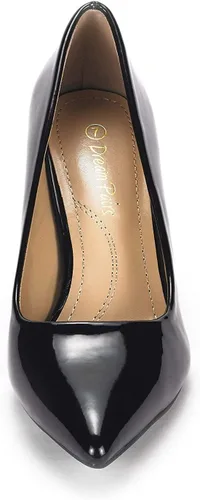 Vista 5 de DREAM PAIRS Zapatos de tacón alto de aguja para mujer, con punta cerrada, zapatos de vestir para bodas, trabajo, oficina, negocios, 3 pulgadas
