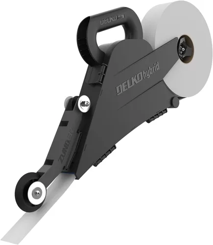 Vista 2 de Herramienta de cinta para paneles de yeso DELKOhybrid. La mezcla perfecta de ZÜNDER y DELKOtaper, combinando sus mejores características para crear