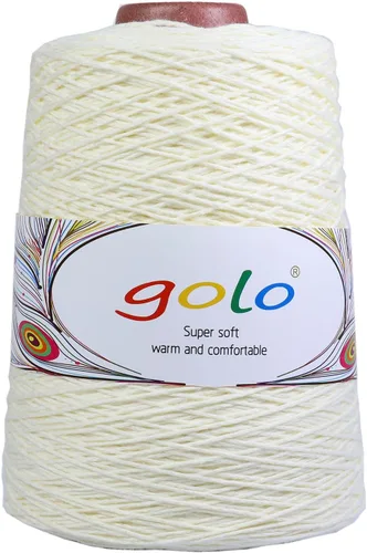 Vista 19 de golo Hilo de Cono de Lana para Tejer 8.8oz 400yd 100% Hilo de Lana para Tejer a Mano 402-Papel Envejecido