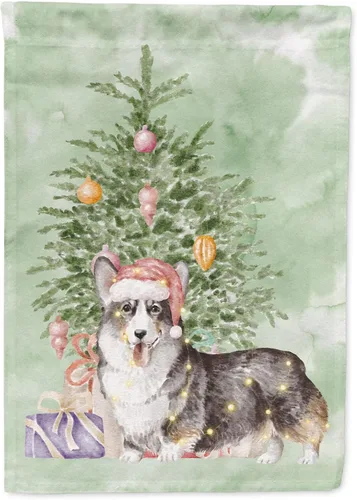 Vista 91 de Caroline's Treasures CK8213GF Bulldog Inglés #2 Regalos de Navidad y árbol de jardín Bandera de buzón Bandera decorativa para patio exterior, patio