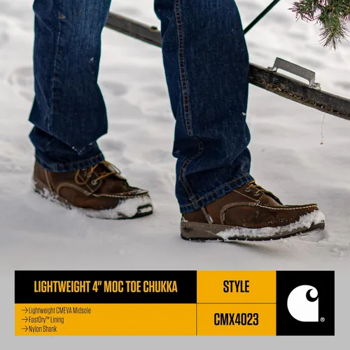 Vista 4 de Carhartt Botín de trabajo para hombre Cmx4023 4" ligero con puntera estilo mocasín y cuña casual