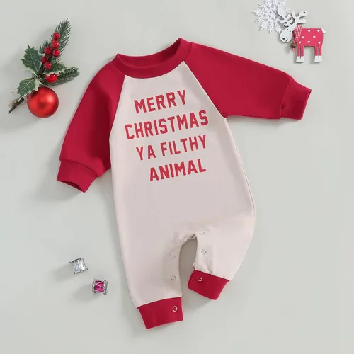 Vista 38 de FYBITBO Ropa de bebé niño niña Santa manga larga mono mameluco recién nacido primera Navidad traje de una pieza