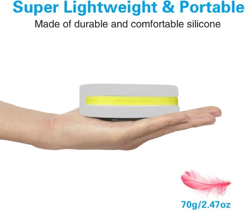 Vista 7 de COSOOS Linterna LED recargable, linterna brillante para exteriores de 1000 lúmenes, haz ancho y luz puntual, sensor de movimiento, diadema ligera