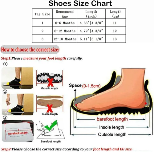 Vista 6 de GYQWJPC Zapatos de bebé para bebés y niñas, antideslizantes, suela suave, zapatos de cuna para recién nacidos, zapatos de 0-18 meses