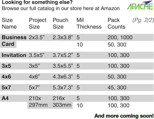 Vista 9 de Apache Map Banner Size Laminating Pouches, 3 Mil, 5 Pack, 18 x 120 Inch Pouch Size Laminating Sheets, Thermal Laminator Compatible, Super Clear