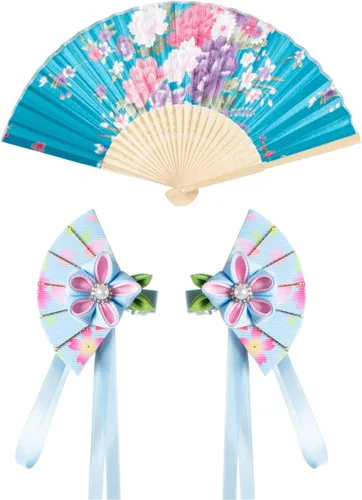 Vista 7 de Elibelle Bata de kimono tradicional japonesa para disfraz de niñas