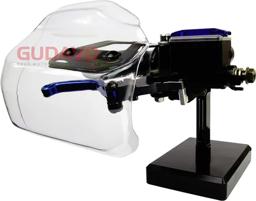 Vista 7 de Protectores de mano universales para motocicleta, deflectores de parabrisas, 1 par de protectores de manos ajustables para el viento y el frío
