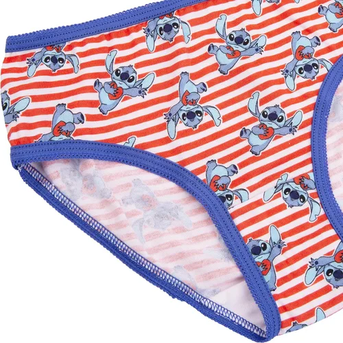 Vista 3 de Disney Girls Panty Multipacks, Underwear with Unique Prints from Lilo & Stitch, Sizes 4, 6, 8 and 10
