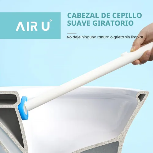 Vista 5 de AIR U+ Cepillo Desechable para Inodoro, Sistema de Limpieza de Cuenco de Inodoro con 24 Recargas de Varilla, Kit Inicial de Cepillo Limpio con 1