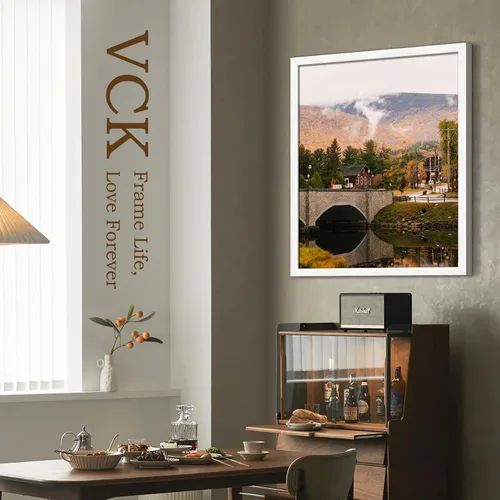 Vista 220 de VCK Marcos para póster de madera maciza de 22.375 x 34 pulgadas, marco de fotos A1 negro con montaje en pared, paquete de 3