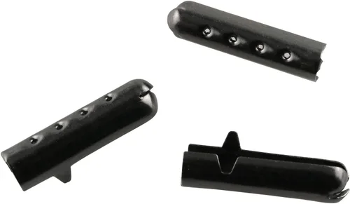 Vista 2 de 100 piezas de 0.906 x 0.177 in de metal en U correa de cola de clip de clip de metal negro para reparación de cordones de zapatos punta para reparar
