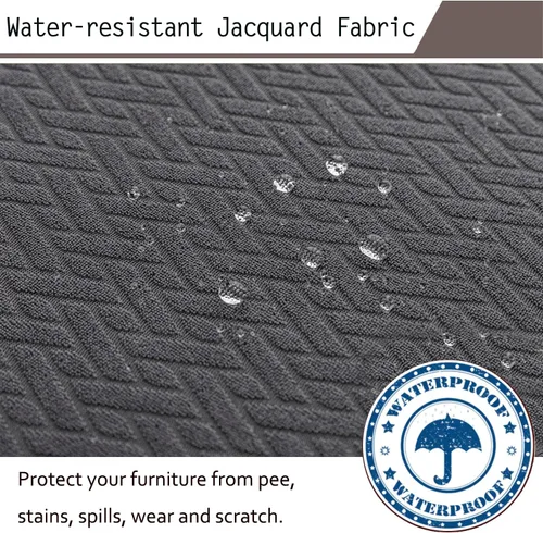 Vista 5 de Fundas para silla de bar de jacquard con respaldo, funda extraíble y lavable para silla de comedor giratoria corta, silla de comedor, silla de bar