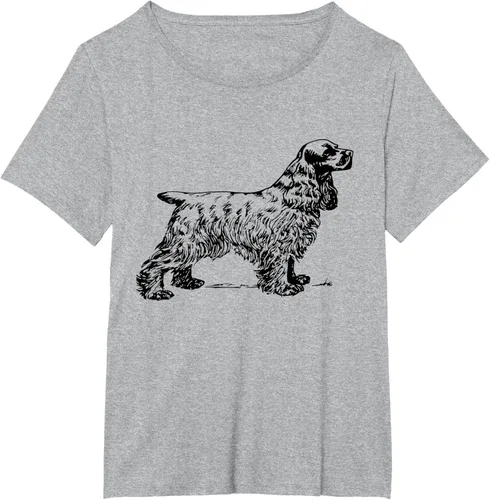 Vista 24 de Cocker Spaniel - Camiseta para perro Cocker Spaniel, gris, S Asfalto