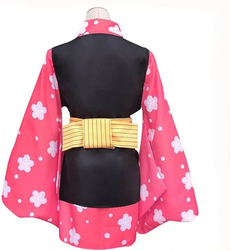 Vista 3 de Disfraz de anime Makomo Kisatsutai para mujer, kimono, uniforme de Halloween