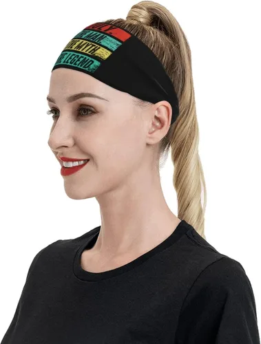 Vista 6 de July The Man The Myth The Legend 1975 Headband for Men Women Sports Sweatband for Fitness Exercise Moisture Wicking Running Yoga Hairbands