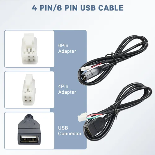 Vista 4 de Kit adaptador de arnés de cableado de radio Android de 16 pines Fiegromech ISO Car Stereo Wire Harness,10&20Pin RCA Connector Back Camera