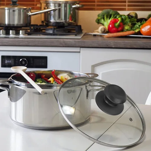 Vista 4 de 4 fundas para mango de tapa de olla, agarre universal, tapa de sartén superior, repuesto para ollas de cocción lenta, fundas para utensilios