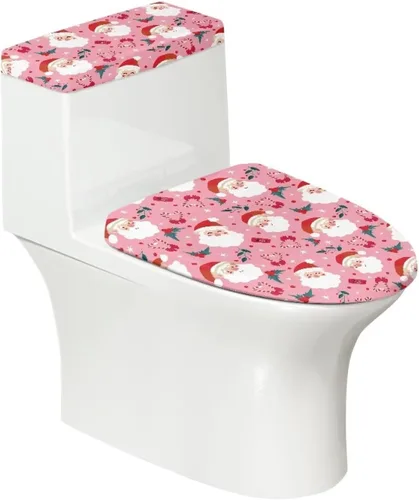 Vista 13 de Funda de asiento de inodoro de mármol blanco dorado para baño, cubierta de tapa de tanque de inodoro suave, 2 piezas, fundas de inodoro con tela