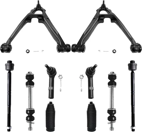 Vista 55 de Detroit Axle - Kit de suspensión delantera de 10 piezas para Jeep 2002-2004