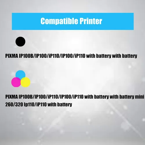 Vista 3 de Dell 4Benefit Compatible PGI-35 CLI-36 PGI 35 CLI 36 Cartucho de tinta PGI35 (5xNegro) Utilizado para PIXMA IP100B IP100 IP110 Impresora