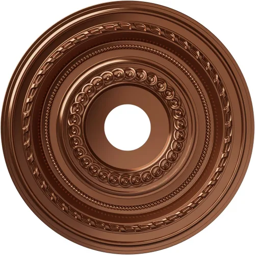 Vista 14 de Ekena Millwork CMP10CO Cole Medallón de techo de PVC termoformado (se adapta a toldos de hasta 4 1/4"), 10 "OD x 3 1/2" ID x 3/4" P