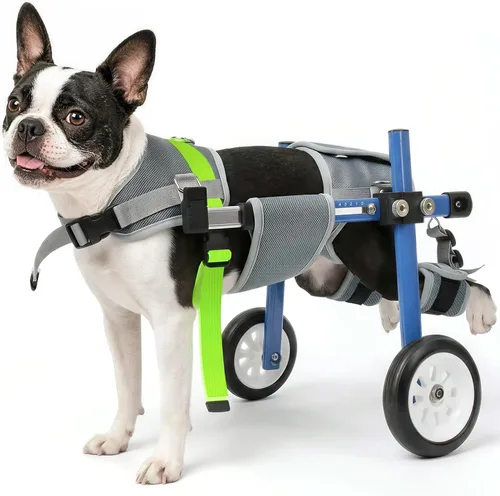 Vista 7 de Silla de ruedas ligera para perros para patas traseras, carrito