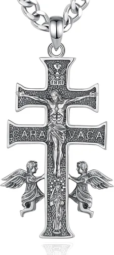 Vista 129 de CELESTIA Medallas de plata de ley 925 San Miguel/San Cristóbal/San Benito/San Gabriel/Virgen María/Jesús/Caravaca/Metatrón/Sello de los Siete