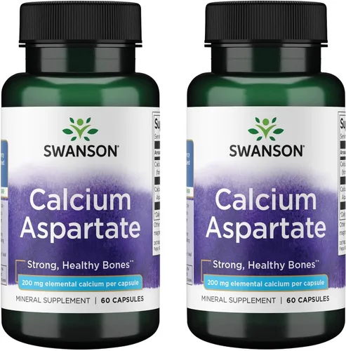 Vista 8 de Swanson Aspartato de calcio – Suplemento herbario que promueve la salud de los huesos, el corazón y los músculos – Fórmula natural que promueve