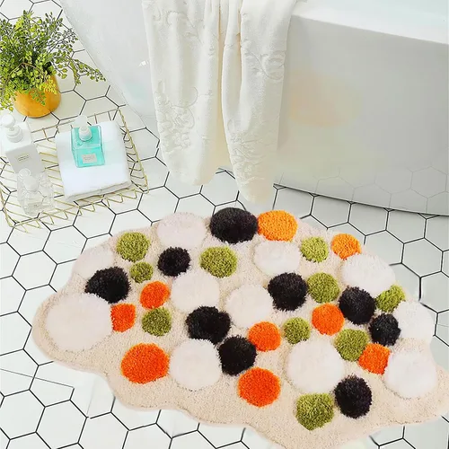 Vista 10 de LEVINIS Moss - Alfombra de baño con diseño de musgo, antideslizante, suave y absorbente de agua, 31 x 20 pulgadas