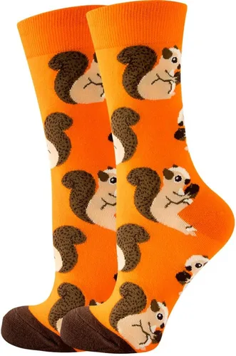 Vista 6 de Calcetines deportivos de media pantorrilla con diseño de animales frutales, piña, pingüino, gato, para mujeres y hombres