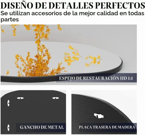 Vista 8 de Espejo asimétrico irregular montado en la pared, espejo de tocador único, espejo de tocador con forma decorativa para sala de estar, baño