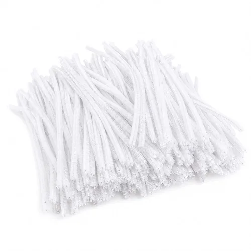 Vista 6 de Limpiapipas blancas Tallos de chenilla 200 piezas para decoración de manualidades, manualidades, creativas (0.24 x 12 pulgadas) 1