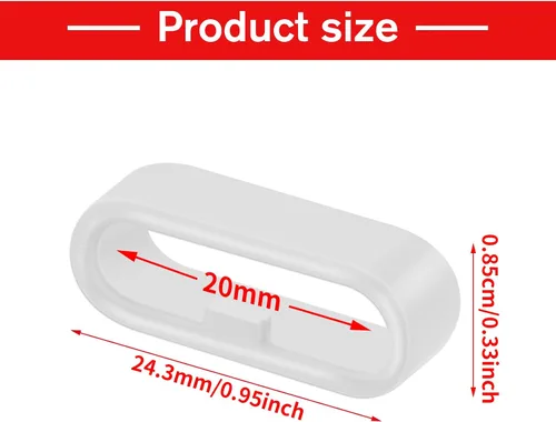 Vista 6 de cobee Correas de silicona para reloj, 10 piezas de correas de reloj, anillos de sujeción de repuesto para correa de reloj, correa de reloj, correa