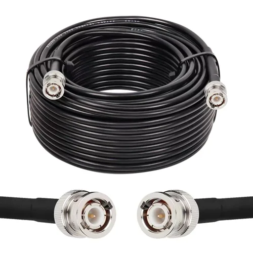 Vista 16 de MOOKEERF Cable BNC - 1 pie 2 piezas RG58 50 ohm macho a macho cables coaxiales de extensión BNC de baja pérdida para antenas, radios RF, módems